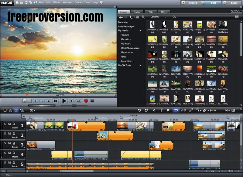 Magix Movie Edit Pro 21.0.1.119 Crack With Serial Number Free Download